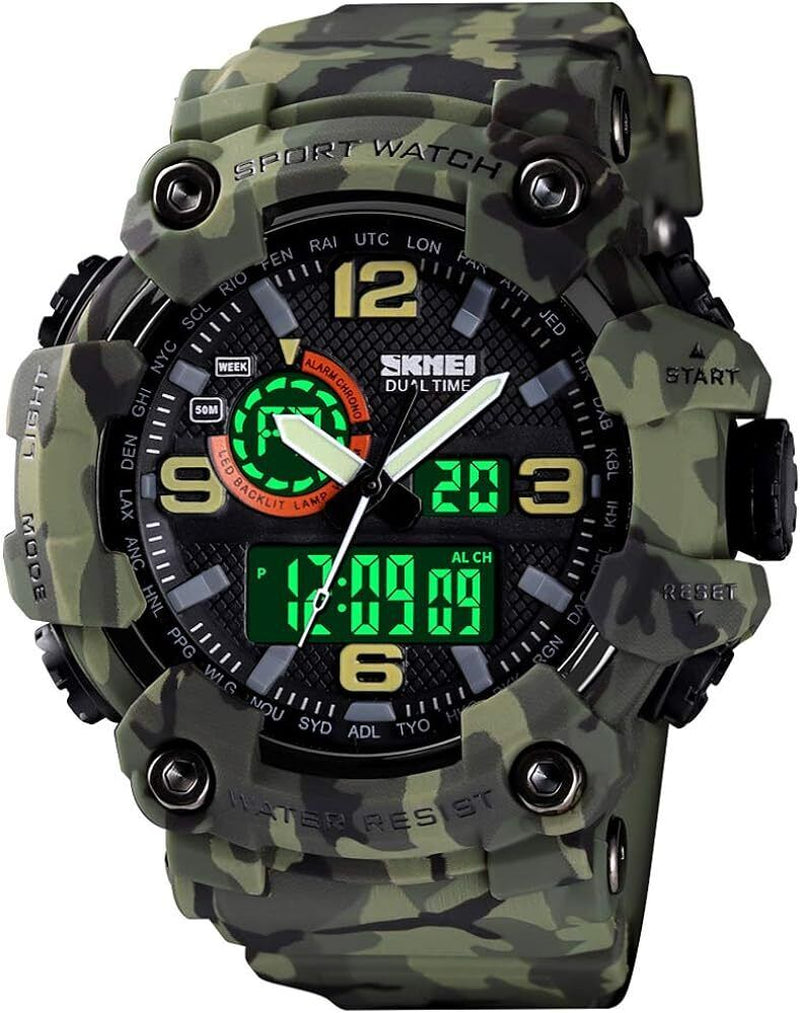 Men's Quartz Watch Military Digital Sport Diving Watch